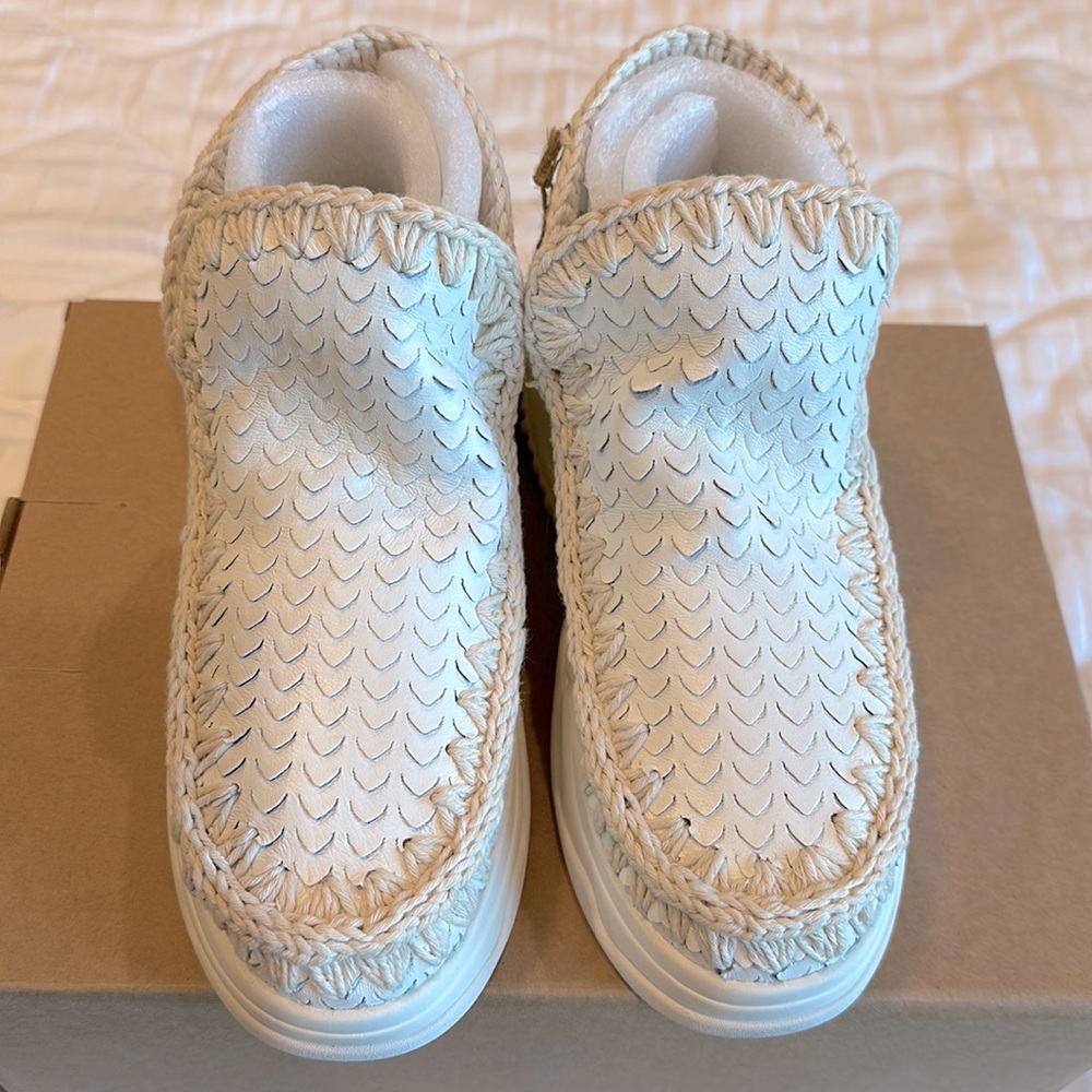 MOU Leather Trainer Booties Size 36